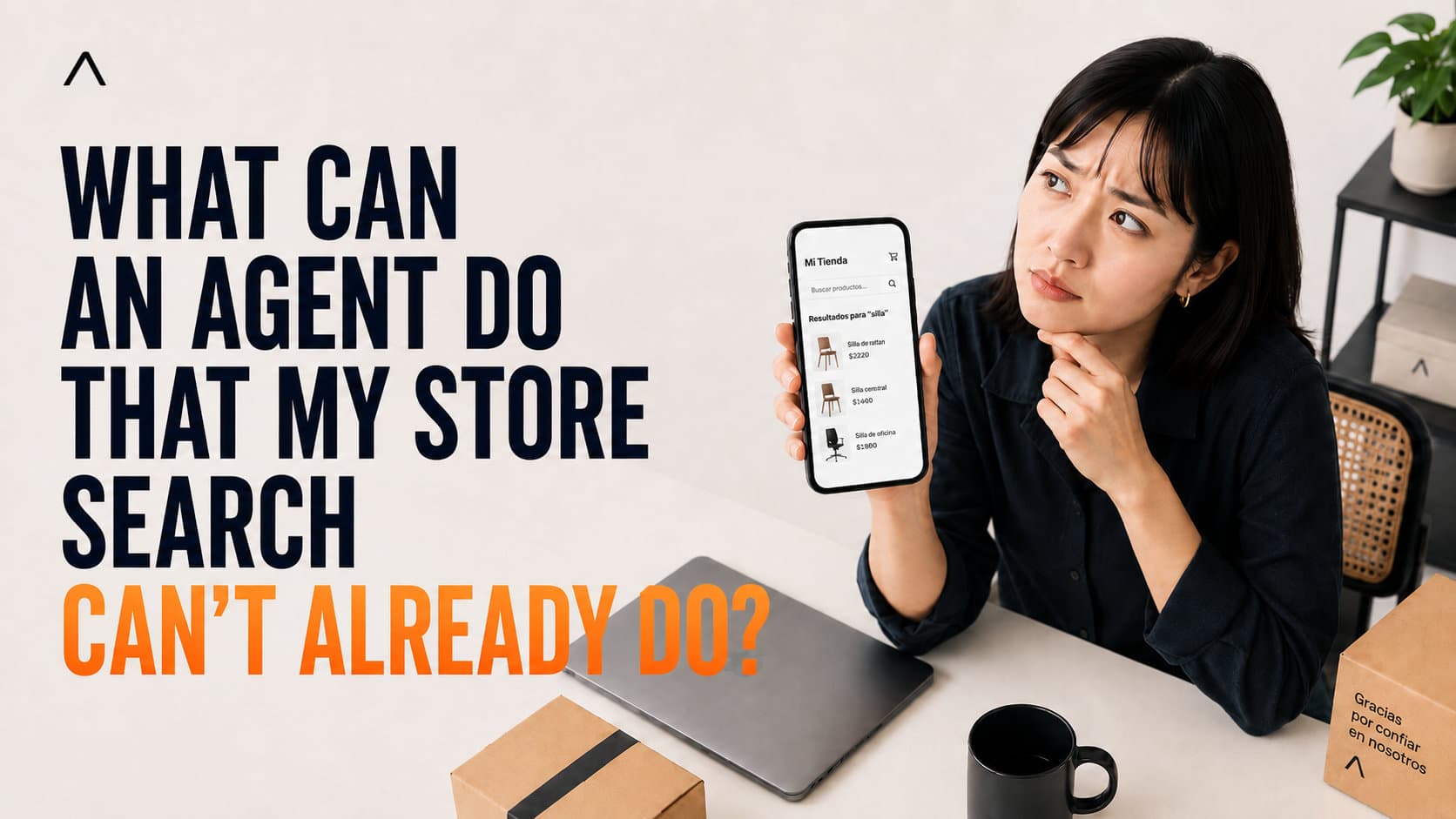 Store owner comparing ecommerce search with an AI agent